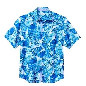 Tommy Bahama Mens 4XLB Coconut Point Jungle Grove Blue Canal Camp Shirt‎ NWT